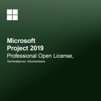 Microsoft Project 2019 Professional Open License, Terminalserver, Lisensi Volume