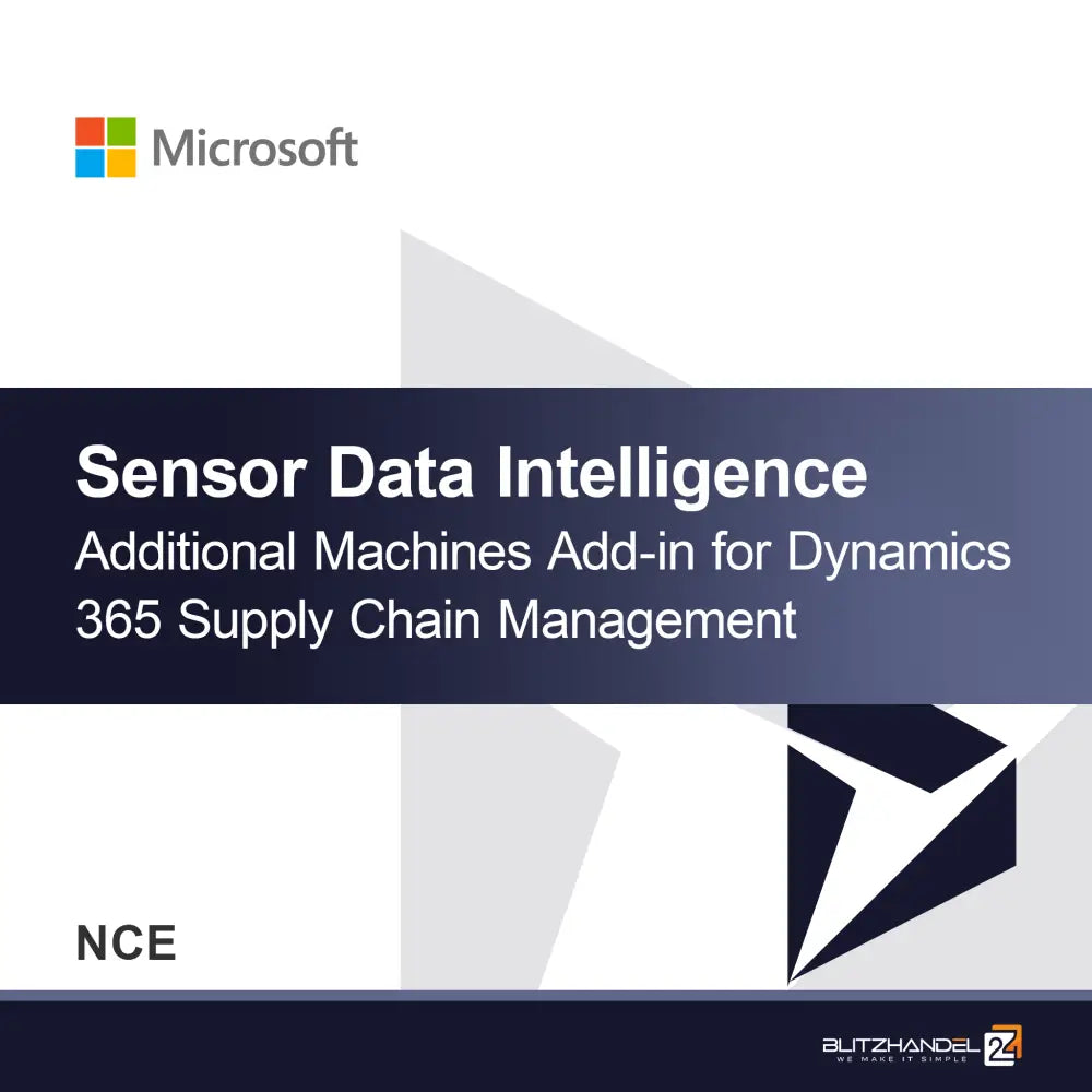 Sensor Data Intelligence Add-in Mesin Tambahan untuk Dynamics 365 Supply Chain Management (NCE)